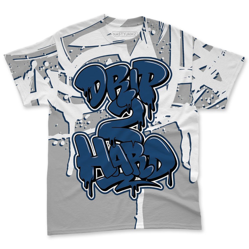 French-Blue-12s-NastyJamz-T-Shirt-Match-Drip-2-Hard-All-Over-Print