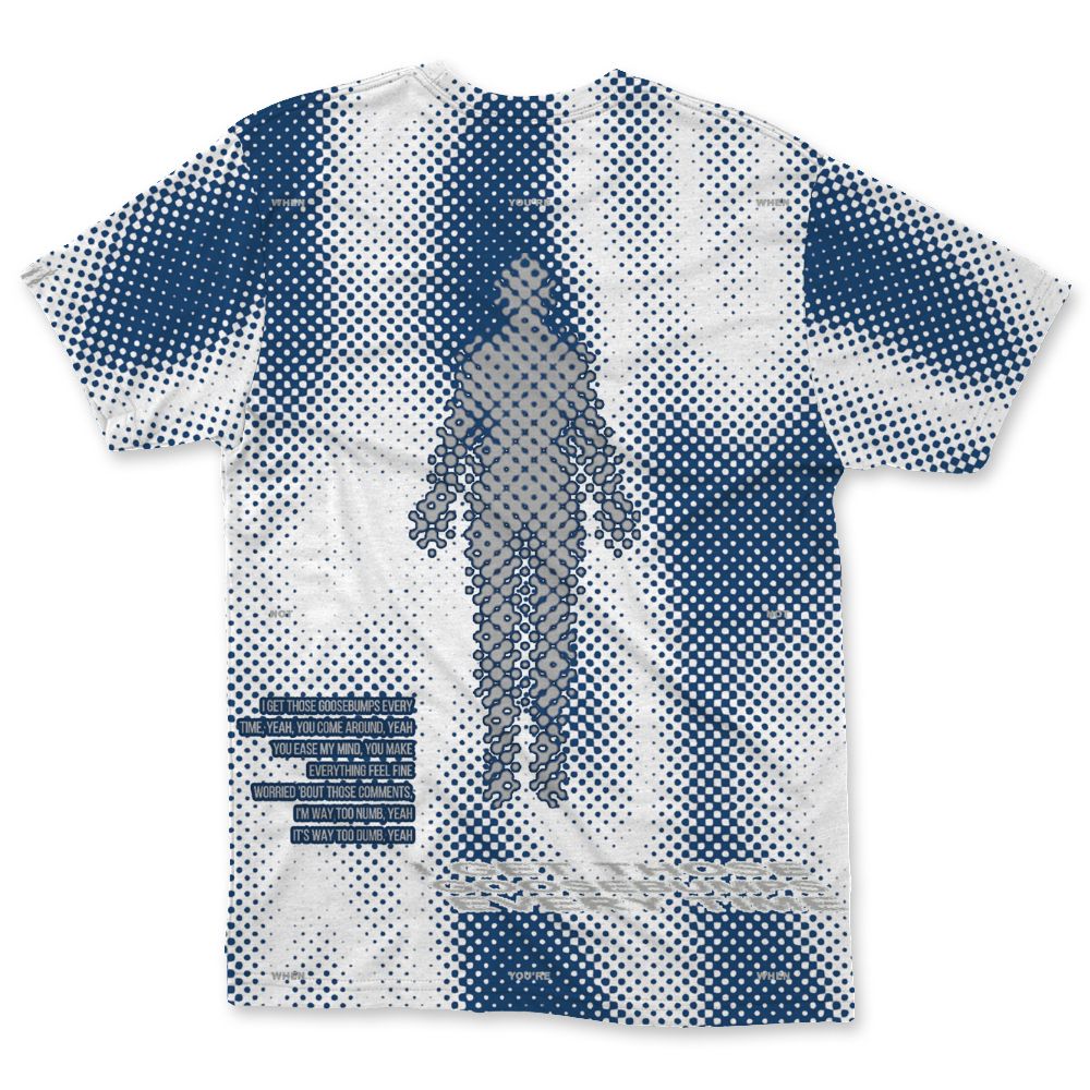 French-Blue-12s-NastyJamz-T-Shirt-Match-Pattern-Goosebumps-Vibe-All-Over-Print