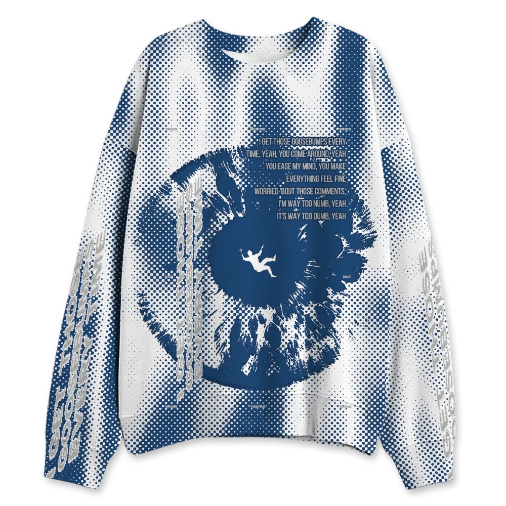 French-Blue-12s-NastyJamz-Sweatshirt-Match-Pattern-Goosebumps-Vibe-All-Over-Print