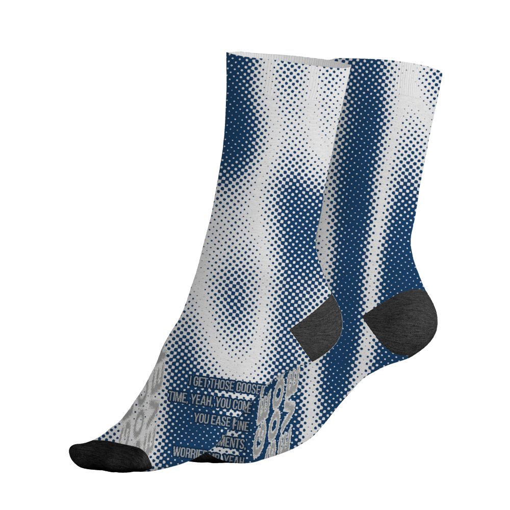 AJ 12 French Blue.NastyJamz Socks Match.Pattern Goosebumps Vibe 3D
