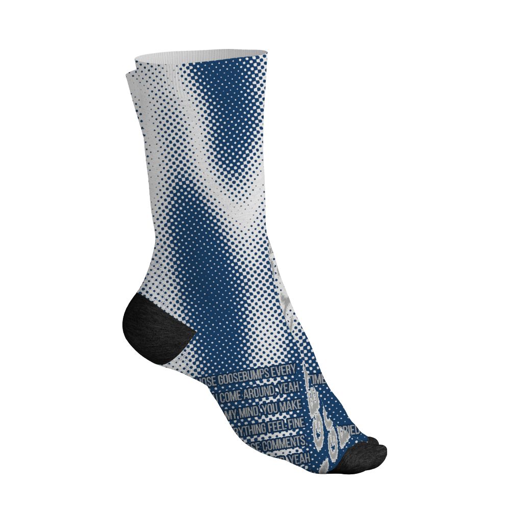 AJ 12 French Blue.NastyJamz Socks Match.Pattern Goosebumps Vibe 3D