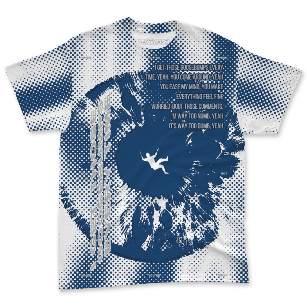 French-Blue-12s-NastyJamz-T-Shirt-Match-Pattern-Goosebumps-Vibe-All-Over-Print
