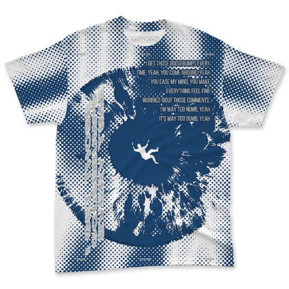 French-Blue-12s-NastyJamz-T-Shirt-Match-Pattern-Goosebumps-Vibe-All-Over-Print