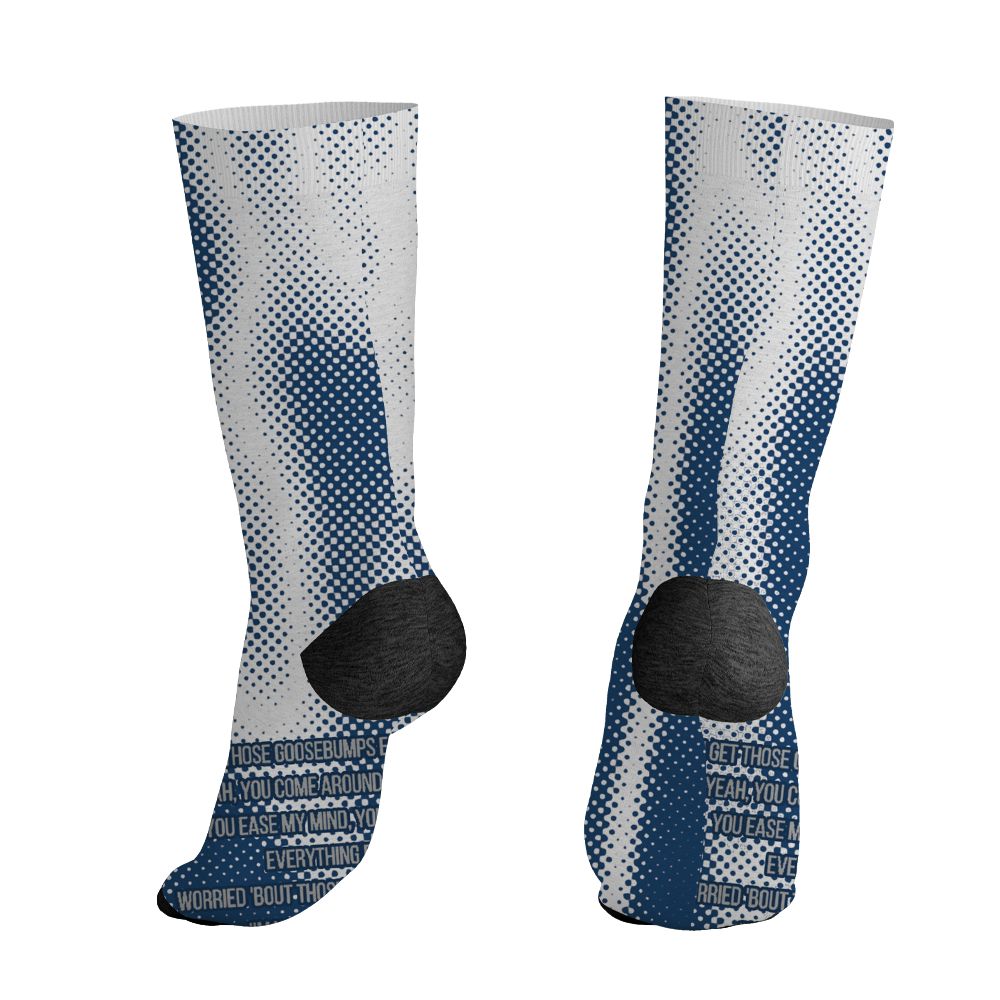 AJ 12 French Blue.NastyJamz Socks Match.Pattern Goosebumps Vibe 3D