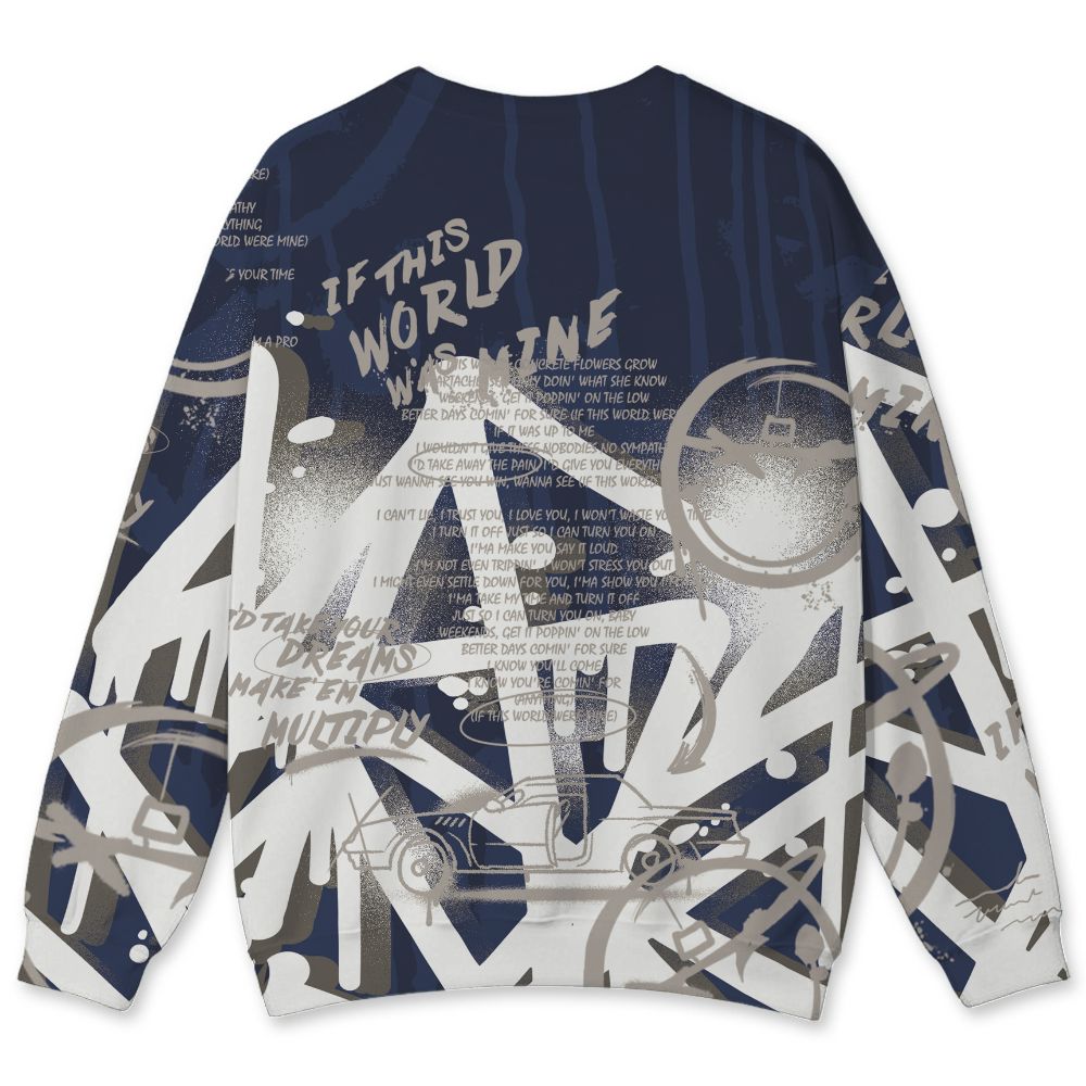 French-Blue-12s-NastyJamz-Sweatshirt-Match-Pattern-Luther-Team-All-Over-Print