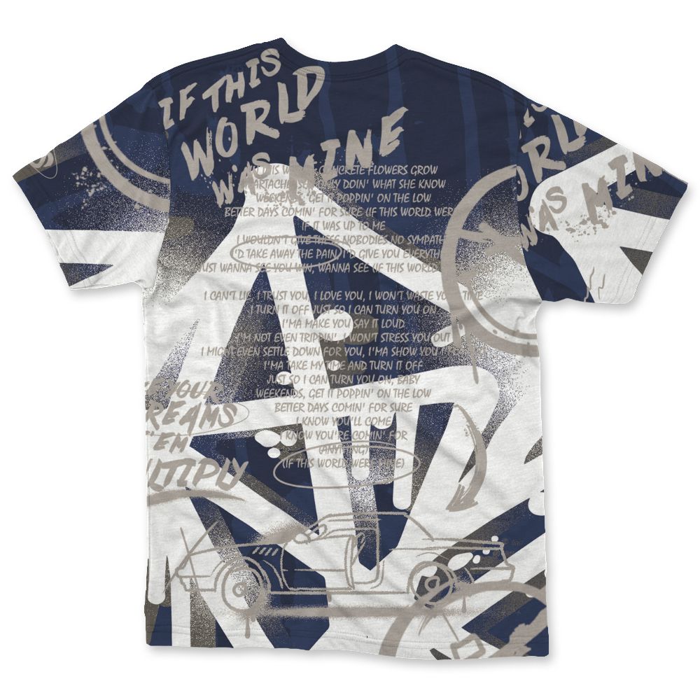 French-Blue-12s-NastyJamz-T-Shirt-Match-Pattern-Luther-Team-All-Over-Print