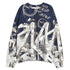 French-Blue-12s-NastyJamz-Sweatshirt-Match-Pattern-Luther-Team-All-Over-Print