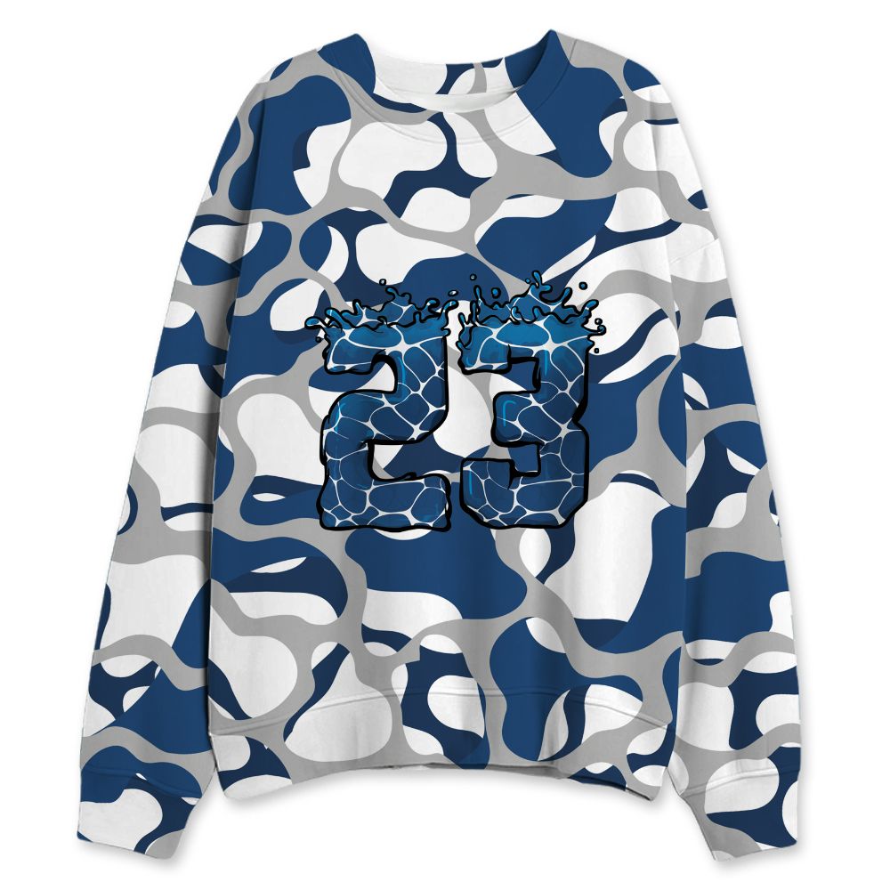 French-Blue-12s-NastyJamz-Sweatshirt-Match-Number-23-Spatter-All-Over-Print