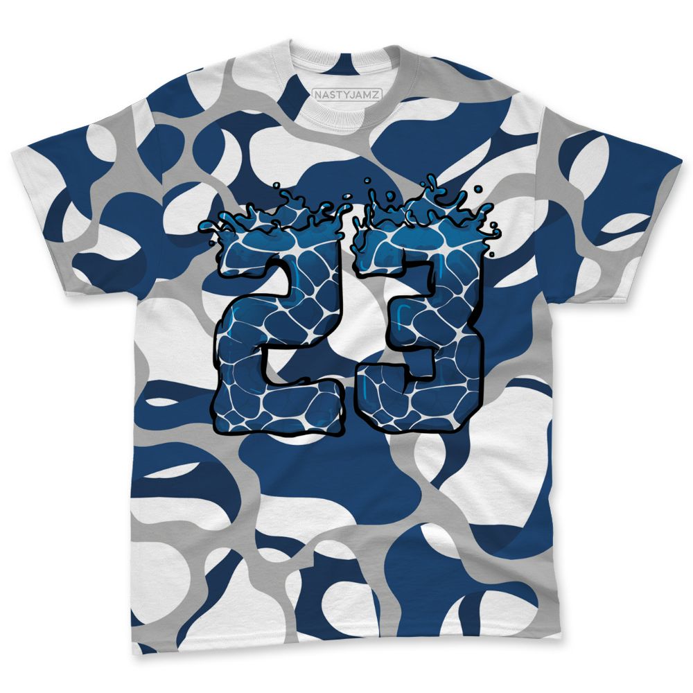 French-Blue-12s-NastyJamz-T-Shirt-Match-Number-23-Spatter-All-Over-Print