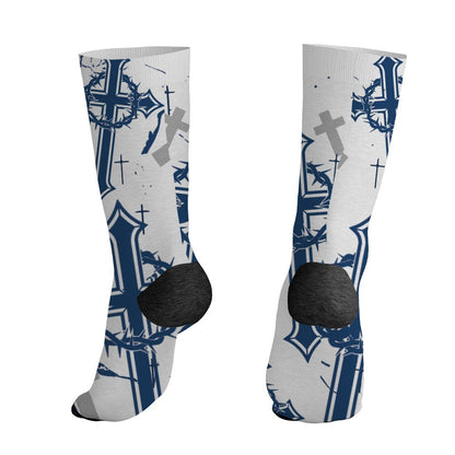 AJ 12 French Blue.NastyJamz Socks Match.Child Of God 3D