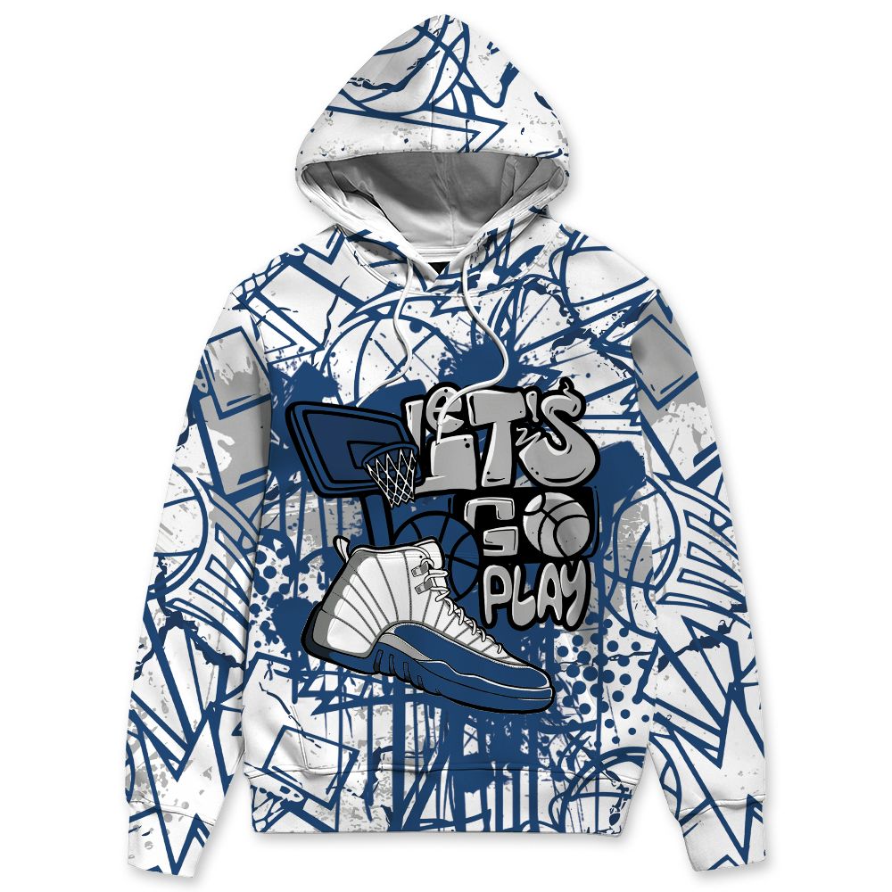 French-Blue-12s-NastyJamz-Hoodie-Match-Lets-Go-Play-All-Over-Print