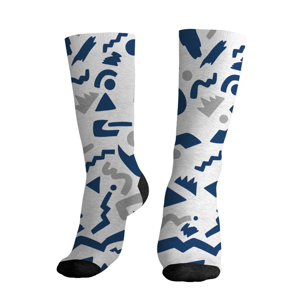 AJ 12 French Blue.NastyJamz Socks Match.Number 23 Cartoon 3D