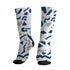 AJ 12 French Blue.NastyJamz Socks Match.Number 23 Cartoon 3D