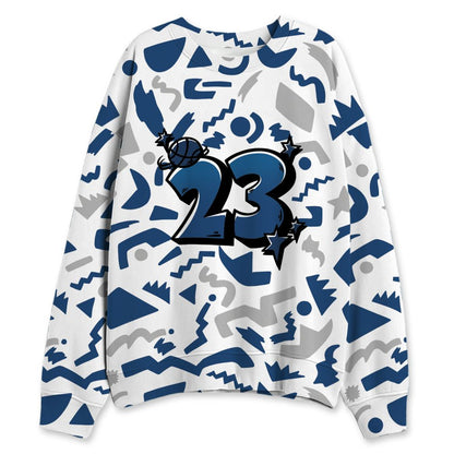 French-Blue-12s-NastyJamz-Sweatshirt-Match-Number-23-Cartoon-All-Over-Print