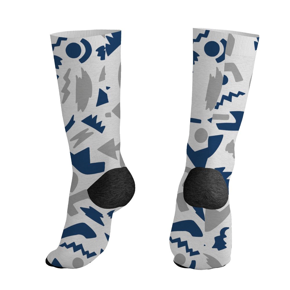 AJ 12 French Blue.NastyJamz Socks Match.Number 23 Cartoon 3D