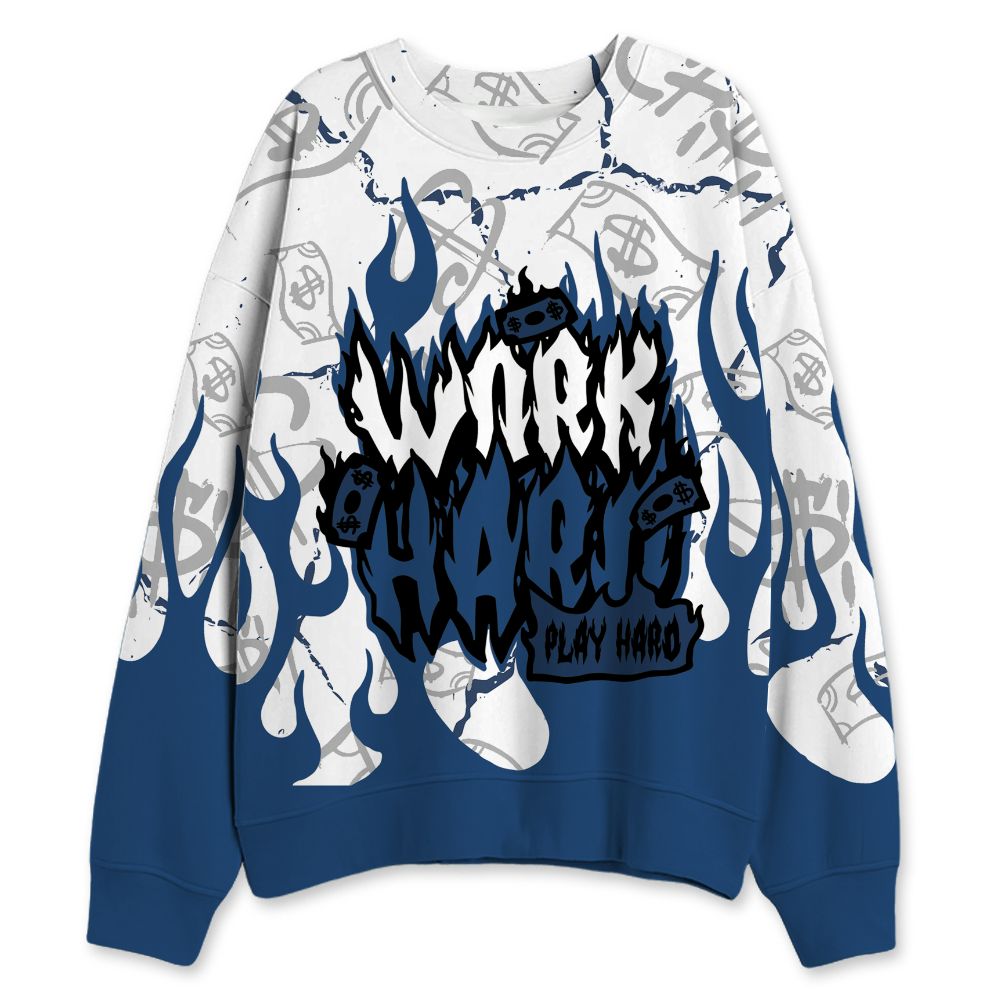 French-Blue-12s-NastyJamz-Sweatshirt-Match-Work-Hard-Fire-All-Over-Print