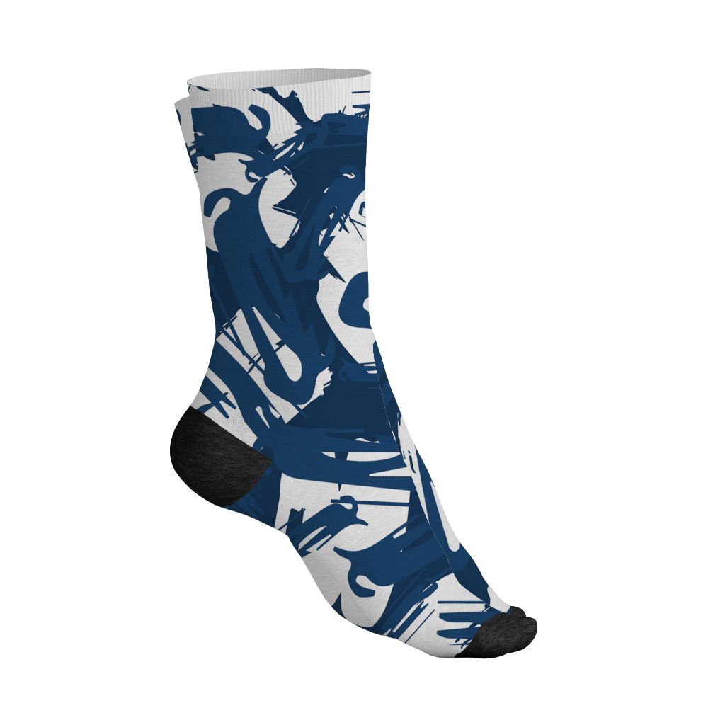 AJ 12 French Blue.NastyJamz Socks Match.Pattern Money Tree 3D