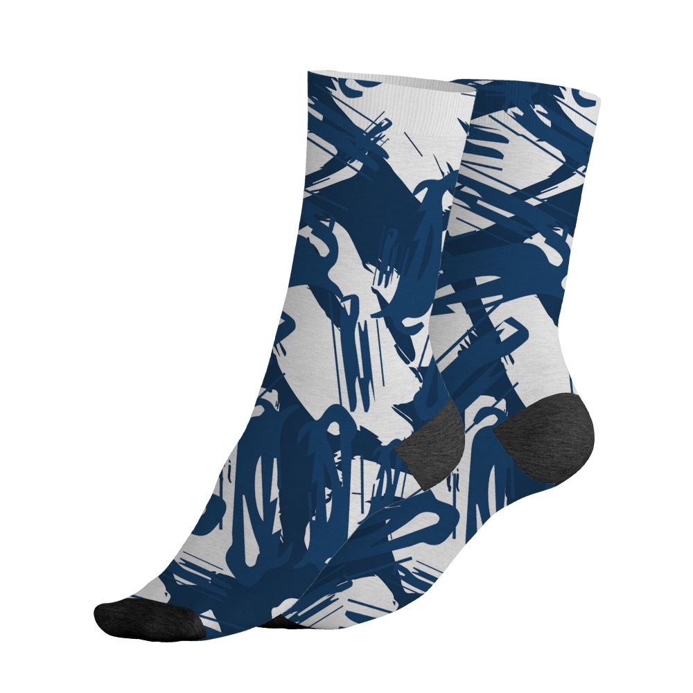 AJ 12 French Blue.NastyJamz Socks Match.Pattern Money Tree 3D