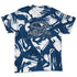 French-Blue-12s-NastyJamz-T-Shirt-Match-Pattern-Money-Tree-All-Over-Print