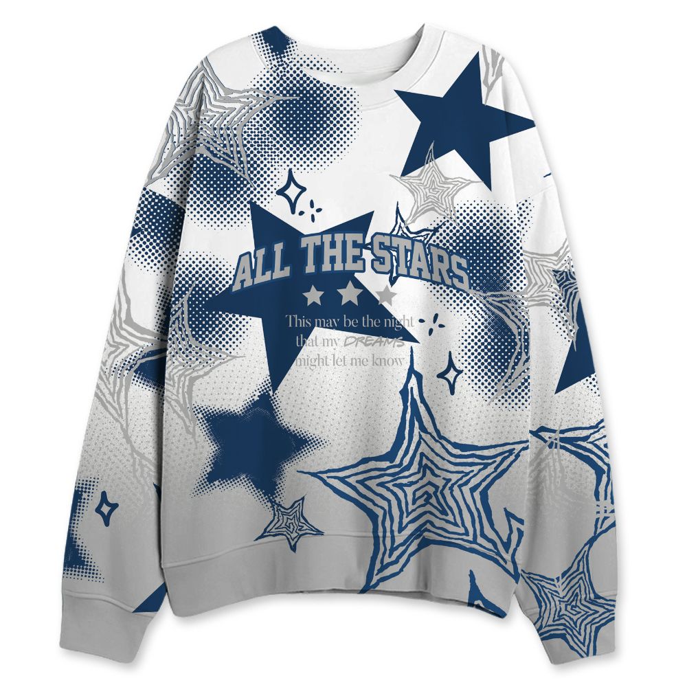 French-Blue-12s-NastyJamz-Sweatshirt-Match-Pattern-With-All-The-Stars-All-Over-Print