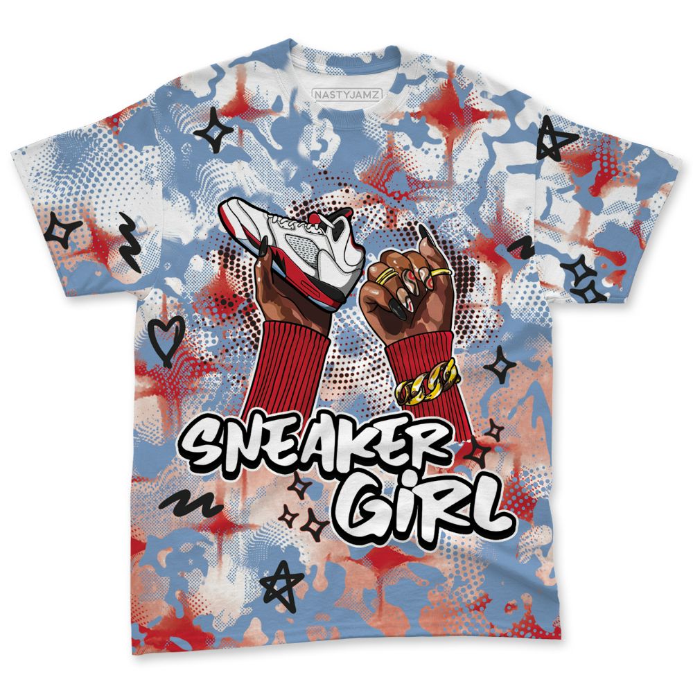 Fire-Red-5s-NastyJamz-T-Shirt-Match-Sneaker-Girl-Nail-All-Over-Print