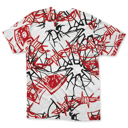 Fire-Red-5s-NastyJamz-T-Shirt-Match-Doubt-Kills-Dreams-All-Over-Print