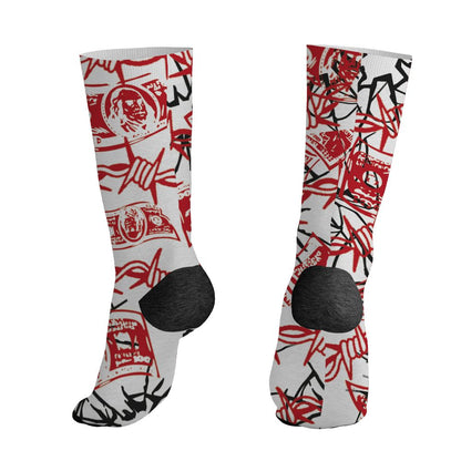 Fire-Red-5s-NastyJamz-Socks-Match-Doubt-Kills-Dreams-All-Over-Print