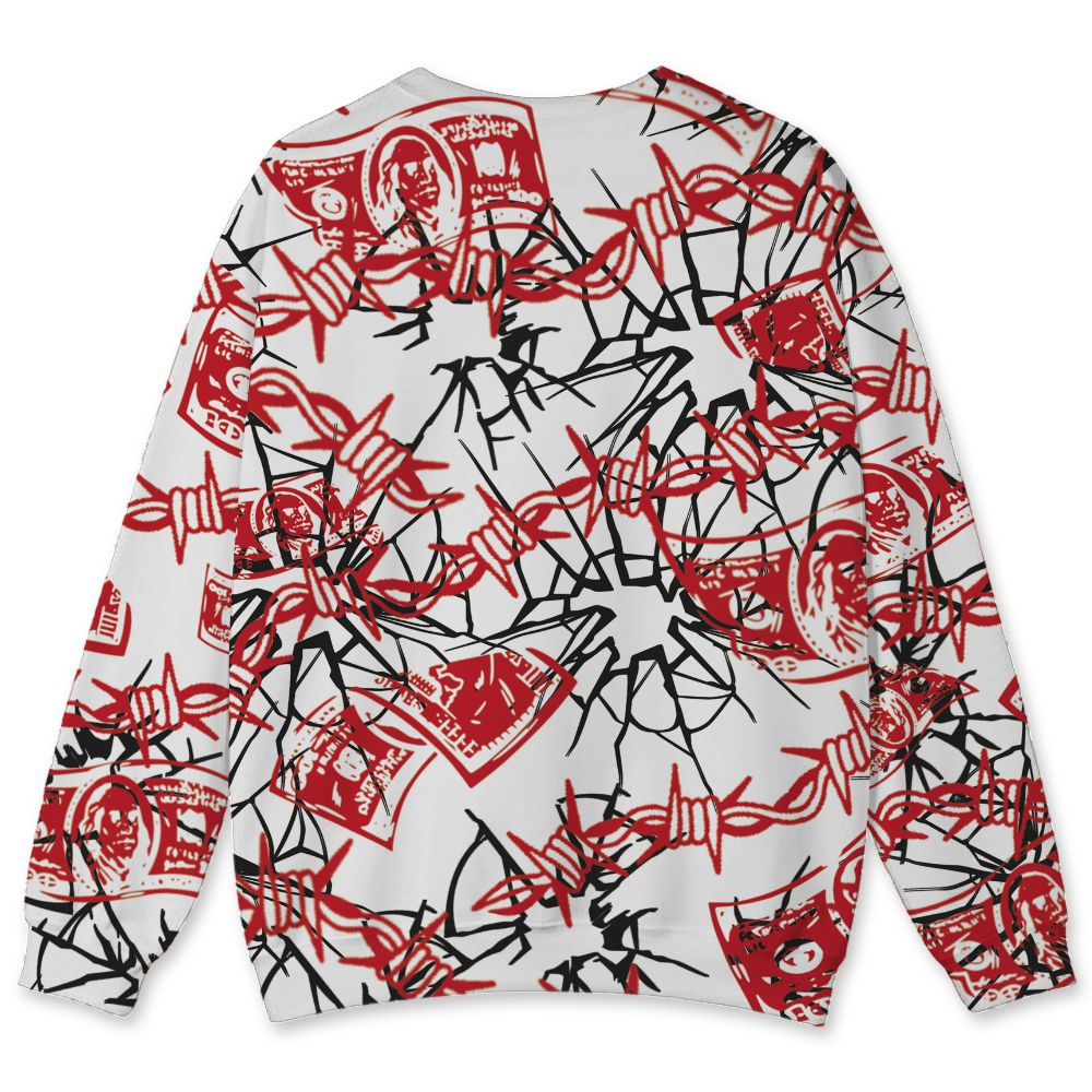 Fire-Red-5s-NastyJamz-Sweatshirt-Match-Doubt-Kills-Dreams-All-Over-Print