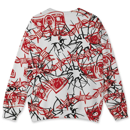 Fire-Red-5s-NastyJamz-Sweatshirt-Match-Doubt-Kills-Dreams-All-Over-Print
