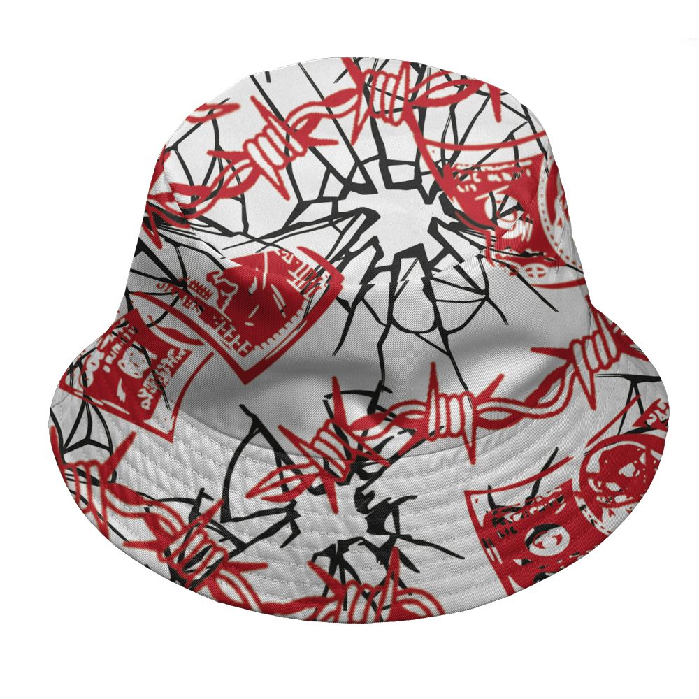 Fire-Red-5s-NastyJamz-Bucket-Hat-Match-Doubt-Kills-Dreams-All-Over-Print