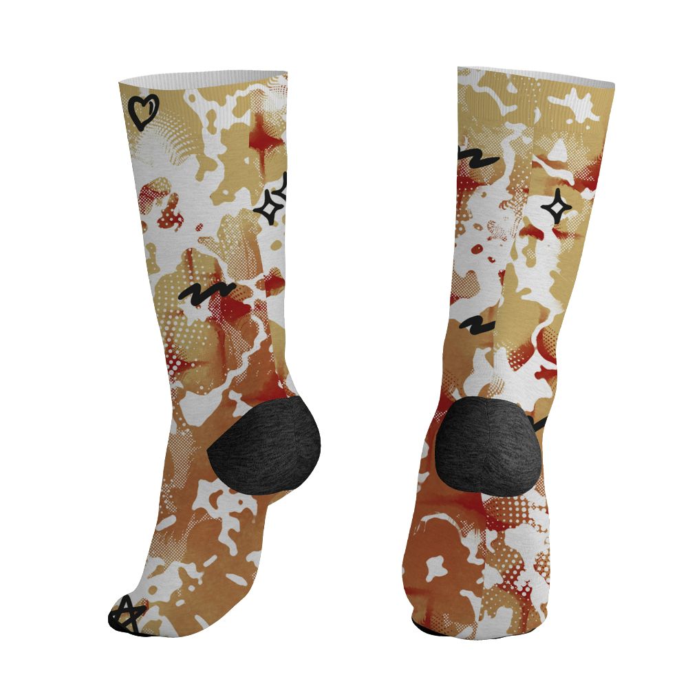 Pizza-4s-NastyJamz-Socks-Match-Sneaker-Girl-Nail-All-Over-Print