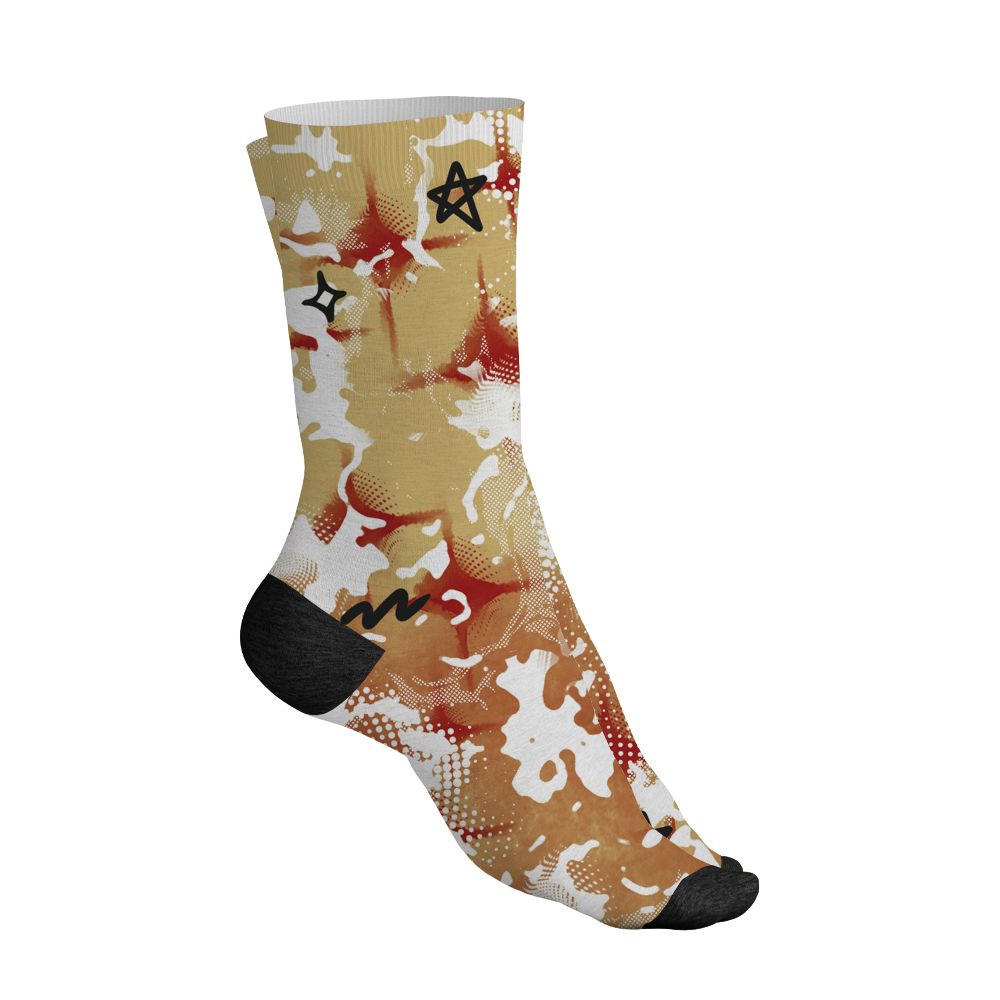 Pizza-4s-NastyJamz-Socks-Match-Sneaker-Girl-Nail-All-Over-Print