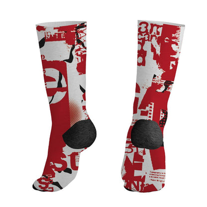 Fire-Red-5s-NastyJamz-Socks-Match-Pattern-Madness-All-Over-Print