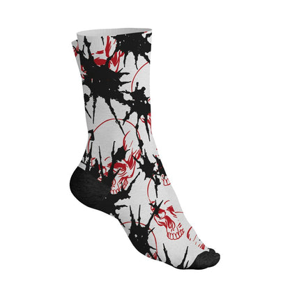 Fire-Red-5s-NastyJamz-Socks-Match-Dirty-Love-Skull-All-Over-Print