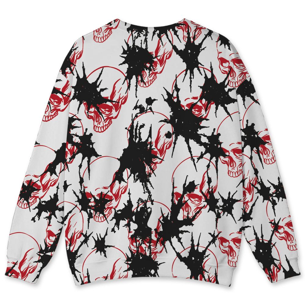 Fire-Red-5s-NastyJamz-Sweatshirt-Match-Dirty-Love-Skull-All-Over-Print