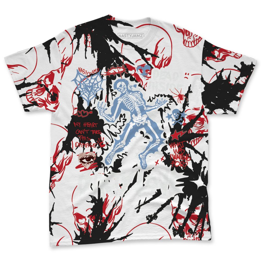 Fire-Red-5s-NastyJamz-T-Shirt-Match-Dirty-Love-Skull-All-Over-Print