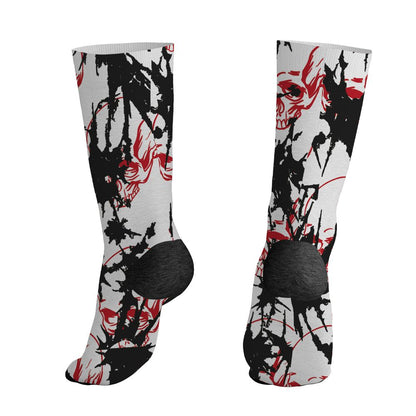 Fire-Red-5s-NastyJamz-Socks-Match-Dirty-Love-Skull-All-Over-Print