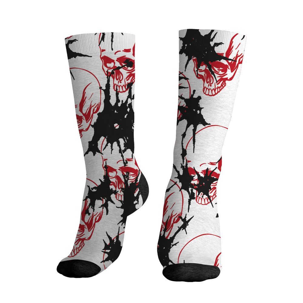 Fire-Red-5s-NastyJamz-Socks-Match-Dirty-Love-Skull-All-Over-Print