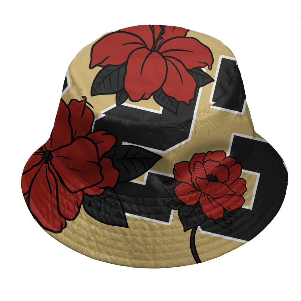 Pizza-4s-NastyJamz-Bucket-Hat-Match-23-Floral-All-Over-Print-Flower