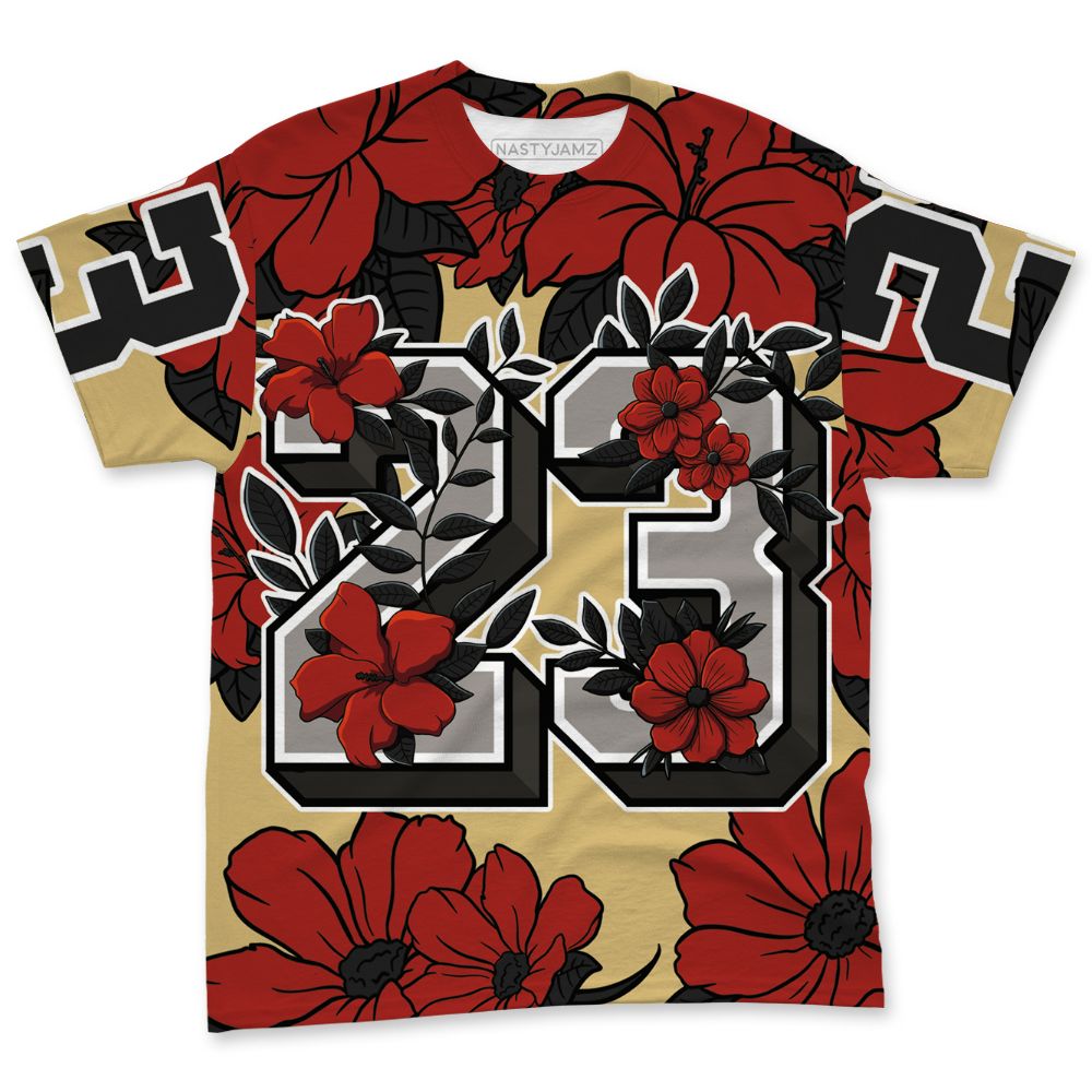 Pizza-4s-NastyJamz-T-Shirt-Match-23-Floral-All-Over-Print-Flower