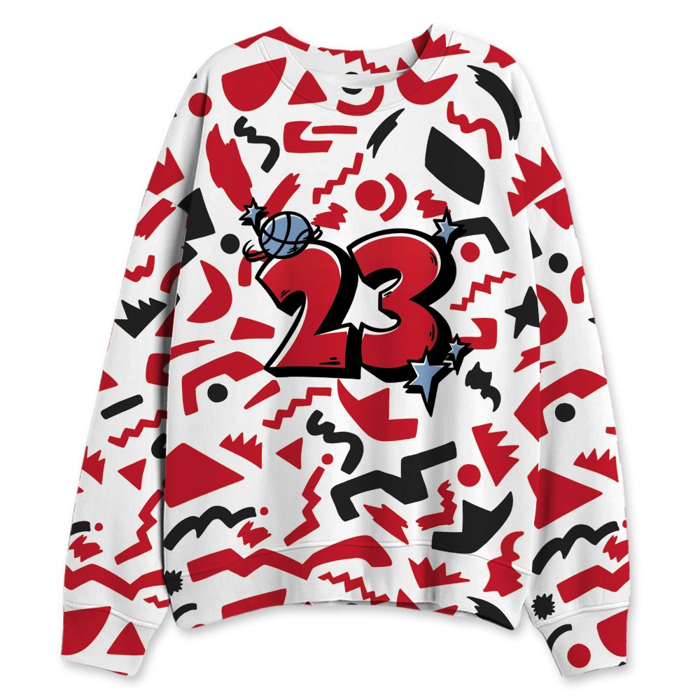 Fire-Red-5s-NastyJamz-Sweatshirt-Match-Number-23-Cartoon-All-Over-Print