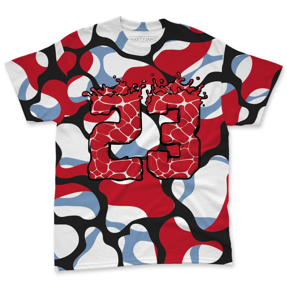Fire-Red-5s-NastyJamz-T-Shirt-Match-Number-23-Spatter-All-Over-Print
