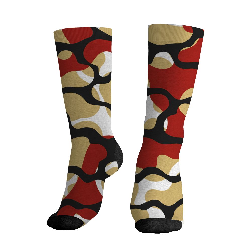 Pizza-4s-NastyJamz-Socks-Match-Number-23-Spatter-All-Over-Print