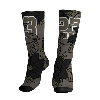 Cave-Stone-4s-NastyJamz-Socks-Match-23-Floral-All-Over-Print-Flower