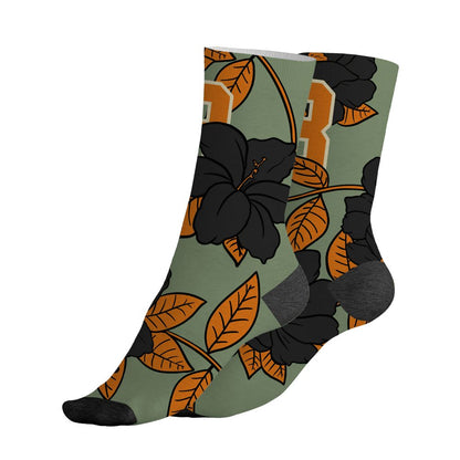Undefeated-4s-NastyJamz-Socks-Match-23-Floral-All-Over-Print-Flower