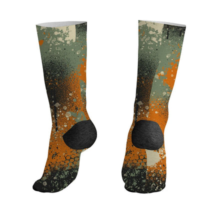 Undefeated-4s-NastyJamz-Socks-Match-23-Painted-Graffiti