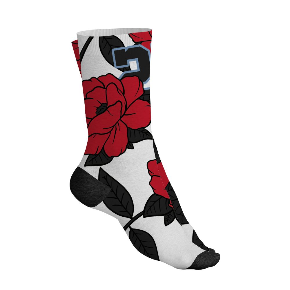 Fire-Red-5s-NastyJamz-Socks-Match-23-Floral-All-Over-Print-Flower