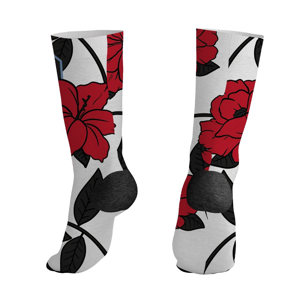 Fire-Red-5s-NastyJamz-Socks-Match-23-Floral-All-Over-Print-Flower