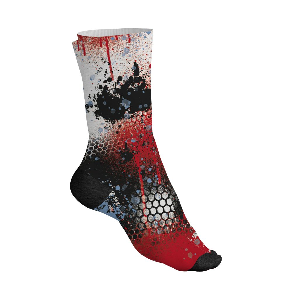 Fire-Red-5s-NastyJamz-Socks-Match-23-Painted-Graffiti