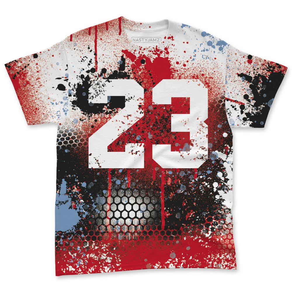 Fire-Red-5s-NastyJamz-T-Shirt-Match-23-Painted-Graffiti